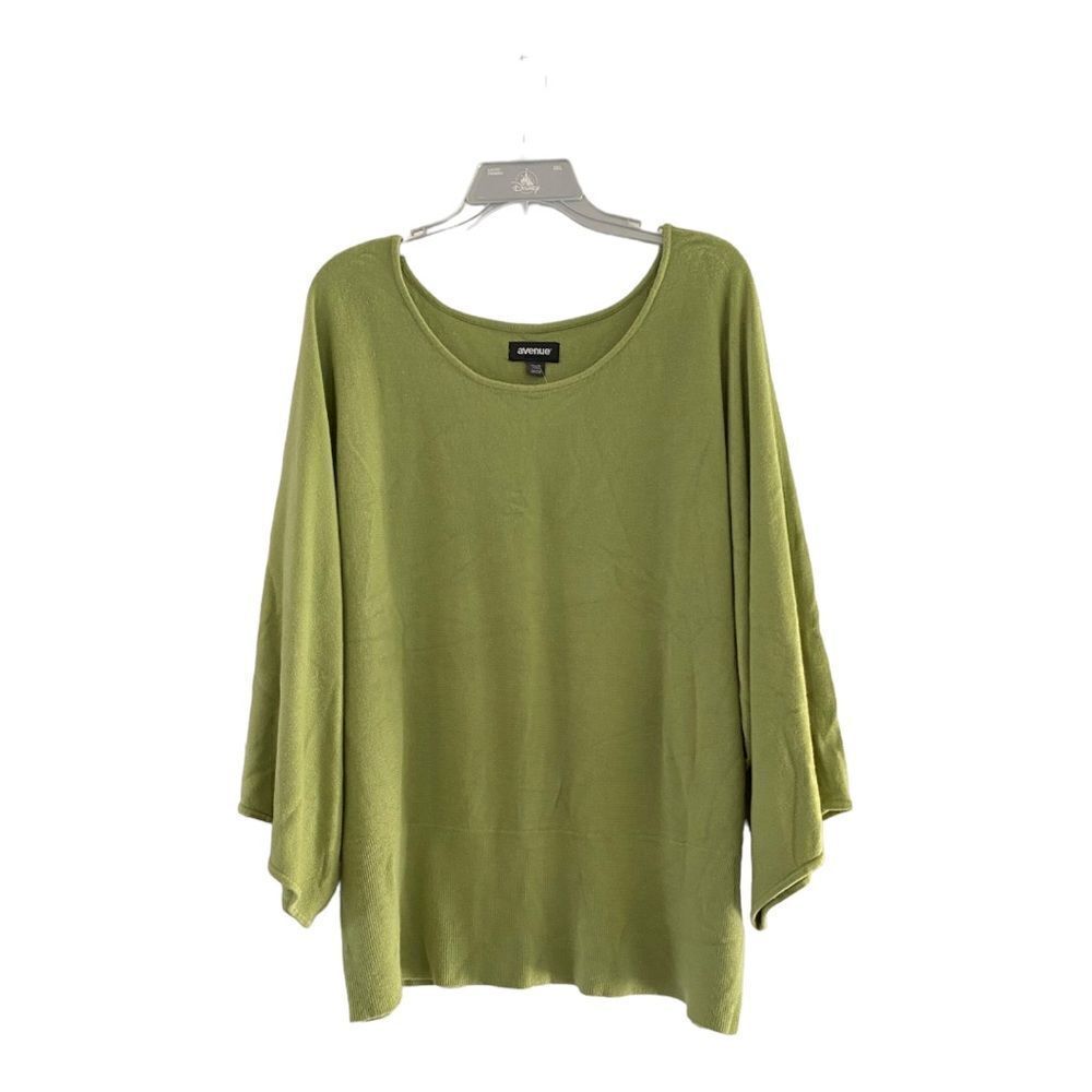 Avenue Ribbed Dolman Sleeve Sweater New with Tags Size 26/28 Green